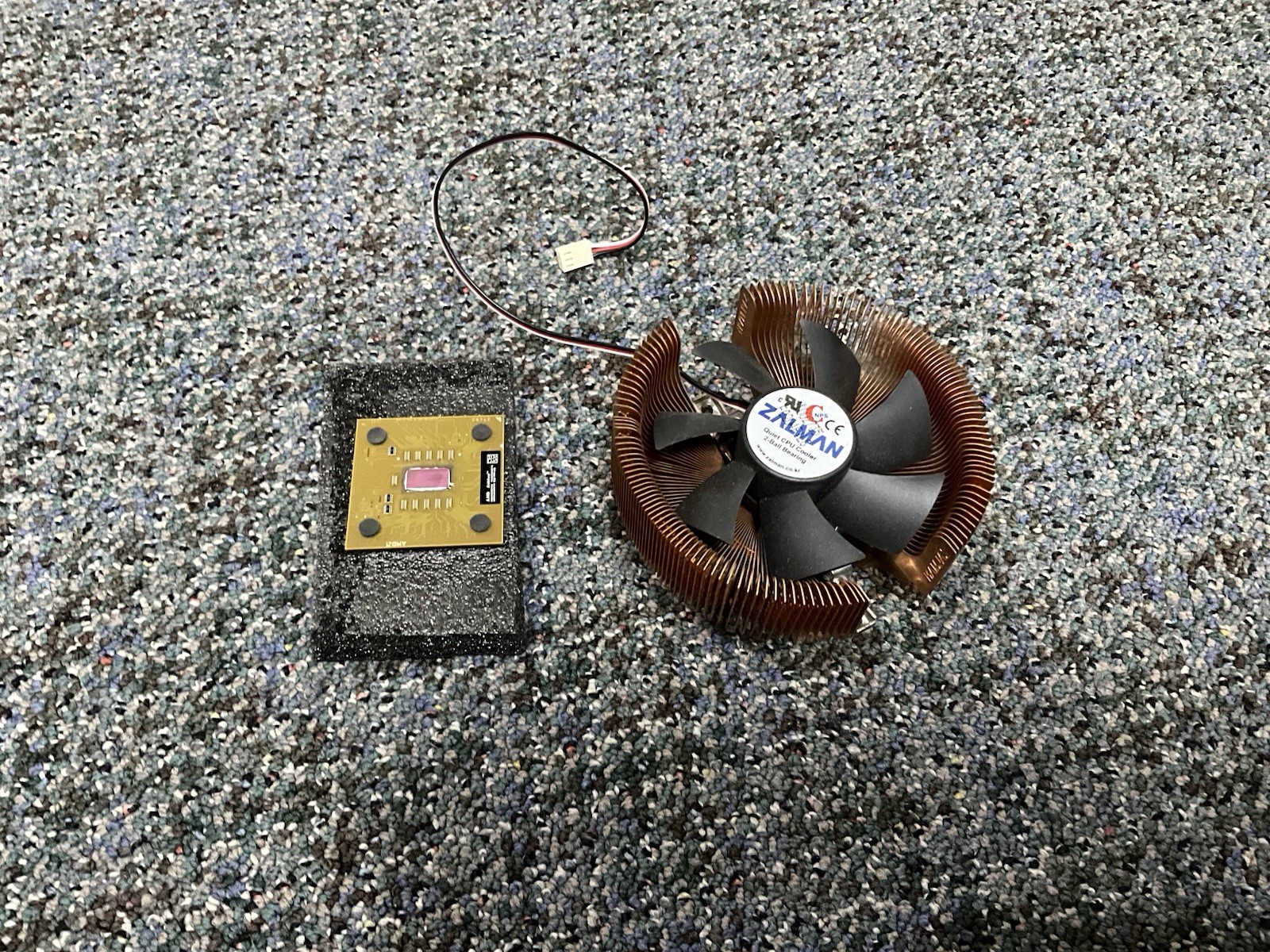 Vintage AMD Athlon XP 3000+ Socket 462 CPU & Zalman CNPS7000-Cu & Copper Cooler