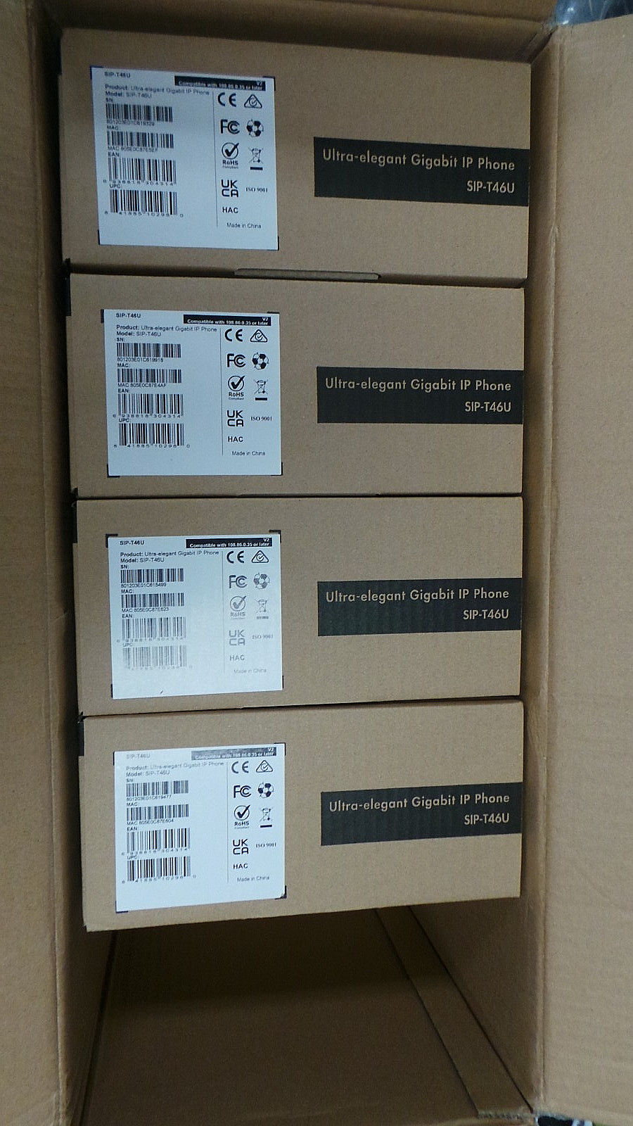 YEALINK SIP-T46U ULTRA ELEGANT GIGABIT IP PHONE NEW LOT OF X 4 NEW YEALINK SIP-T46U ULTRA ELEGANT GIGABIT IP PHONE NEW LOT OF X 4 NEW