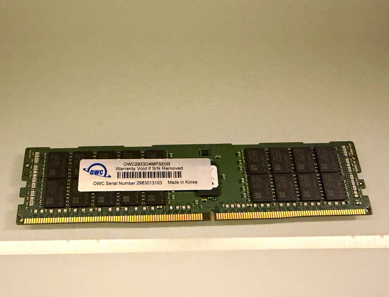OWC 32GB DDR4 PC4-23400 DDR4-2933 288-Pin ECC RDIMM RAM OWC 32GB DDR4 PC4-23400 DDR4-2933 288-Pin ECC RDIMM RAM