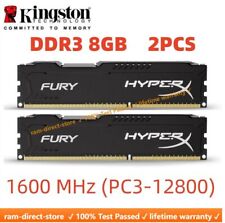HyperX FURY DDR3 16GB 2x 8GB 1600 MHz PC3-12800 Desktop RAM Memory DIMM 240pins  picture