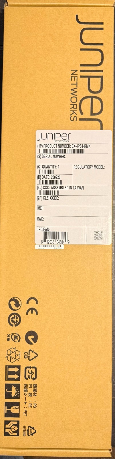 Juniper EX-4PST-RMK Adjustable 4-Post Rack Mount Kit NEW Factory Sealed