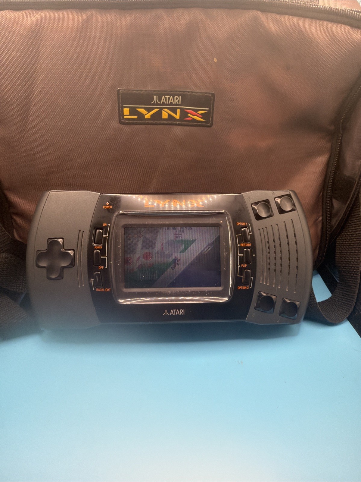 Atari Lynx II Handheld Console w/ Paperboy And Case Tested Working Vintage