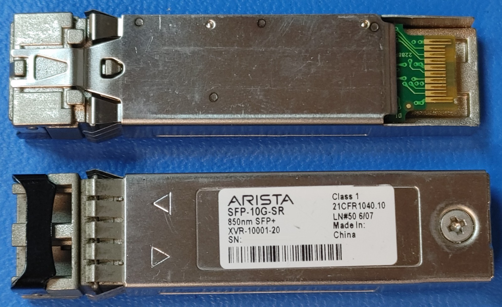 LOT of 20 Arista XVR-10001-20 SFP-10G-SR 10GBASE-SR 850nm MMF LC SFP+ Transceiv