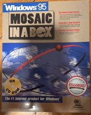 Sealed Mosaic In A Box OEM 2.0 CD-ROM Windows 95 3.1 Vintage PC Software Egghead picture