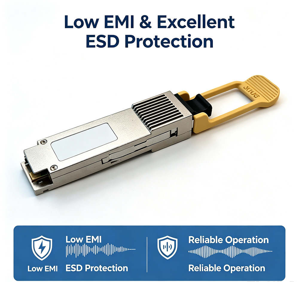 200GBASE‑SR4 QSFP56 Transceiver Module 850nm MMF MPO‑12 100m OM4 DDM Hot Swap