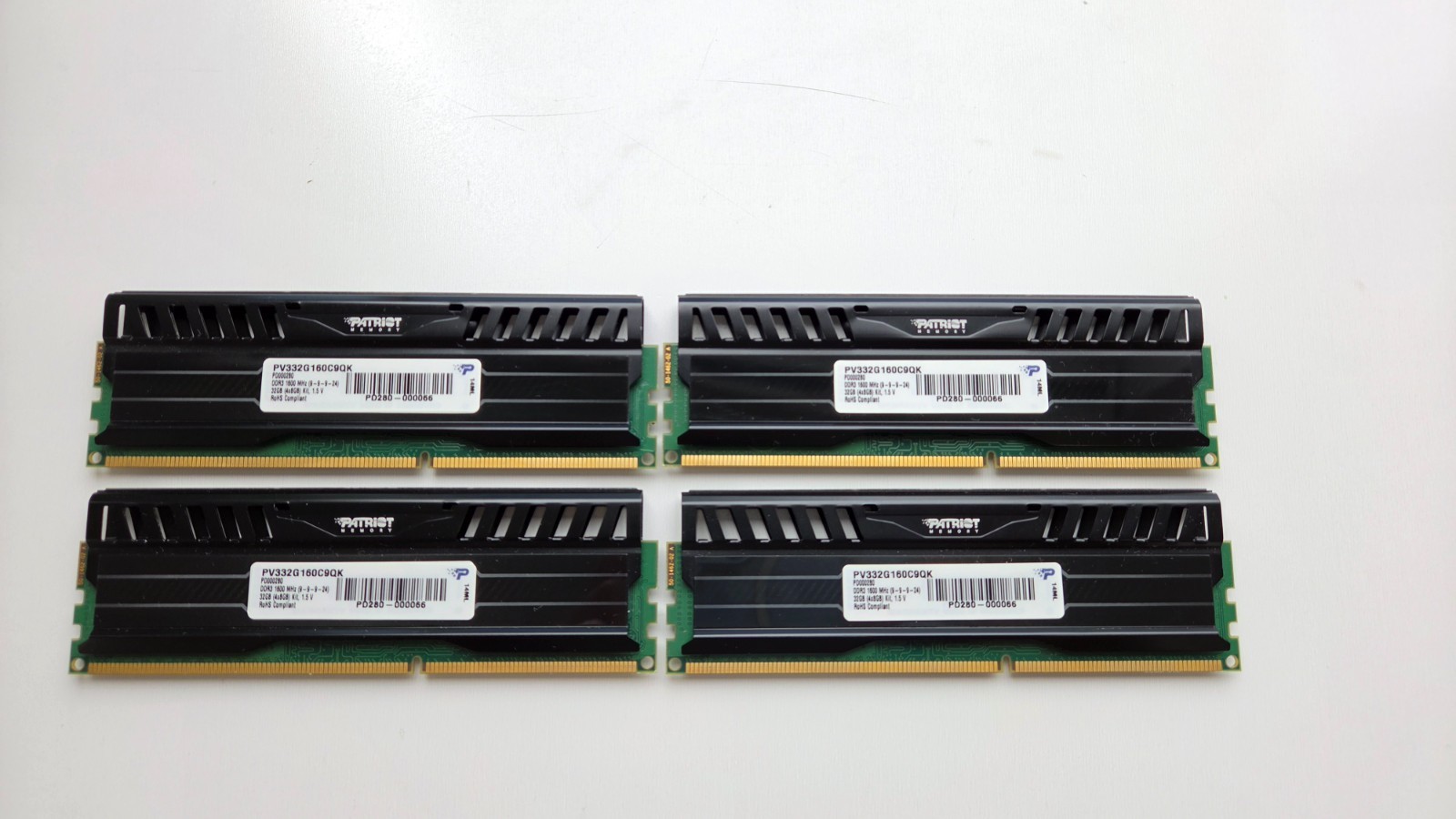 PATRIOT VIPER 32GB (4X8GB) 1600MHz DDR3 RAM MEMORY PV332G160C9QK