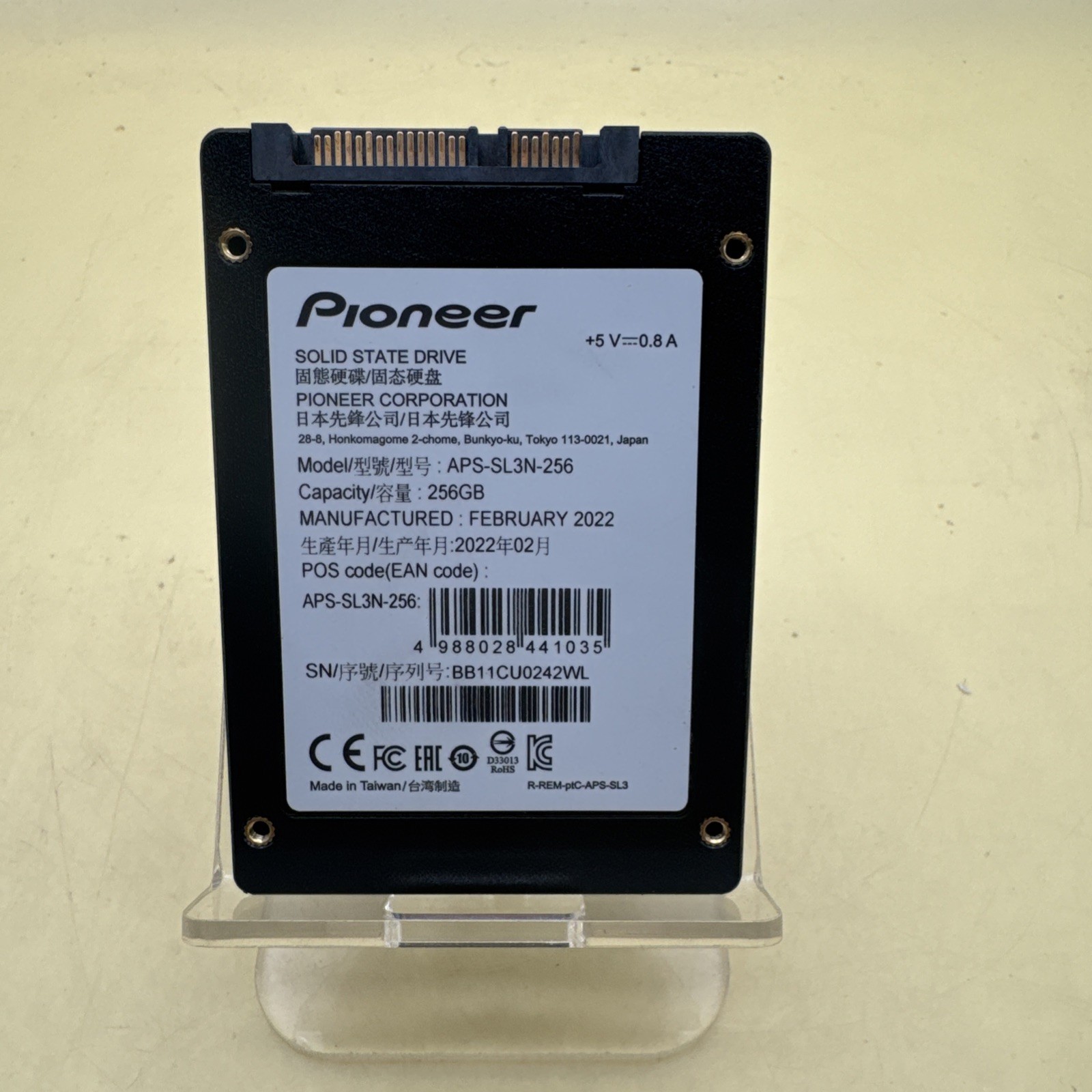 Pioneer 256GB | APS-SL3N-256 | 2.5