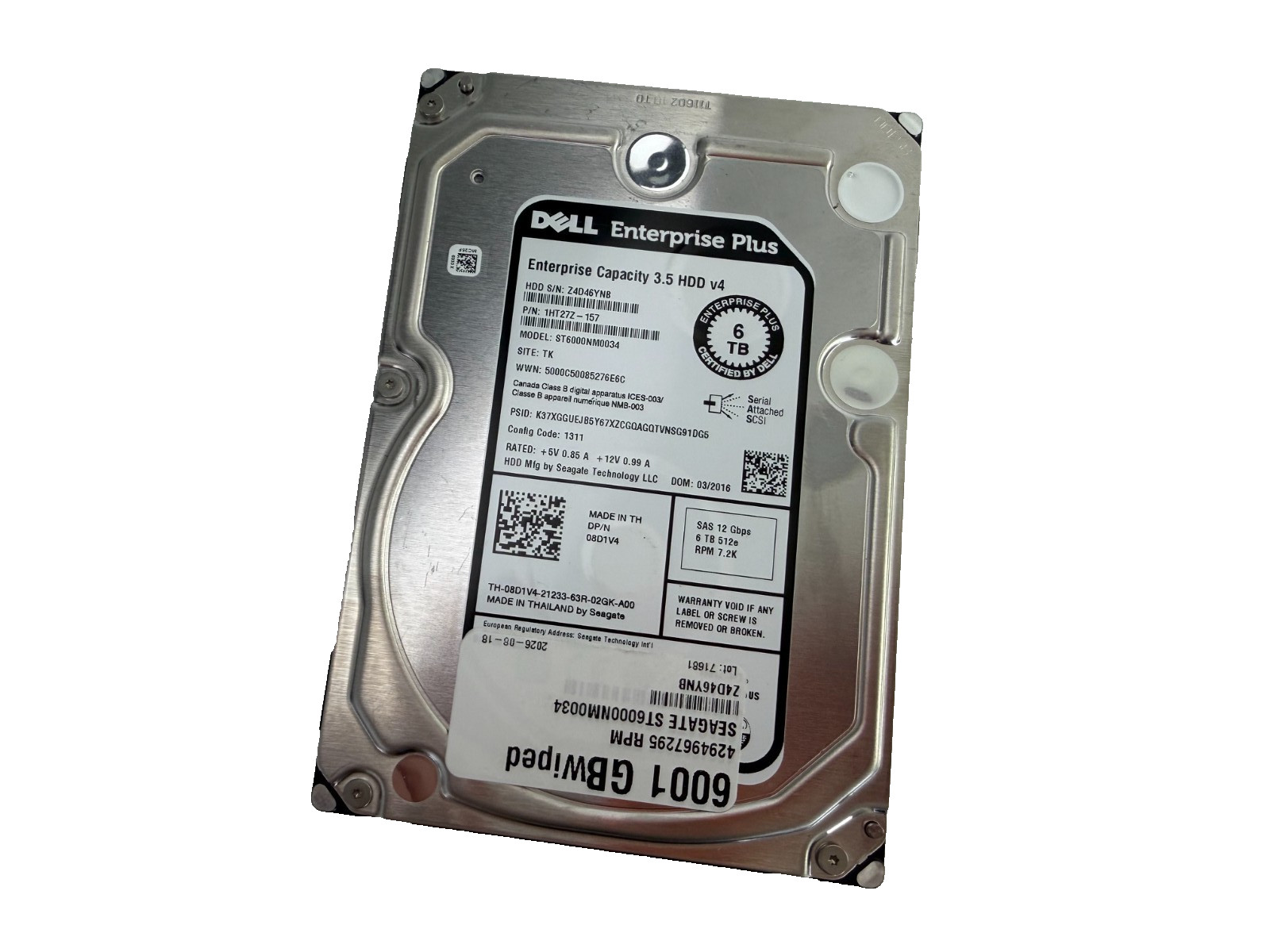 ST6000NM0034 DELL 6TB 7.2K 12G SAS 512E 3.5\ ST6000NM0034 DELL 6TB 7.2K 12G SAS 512E 3.5\