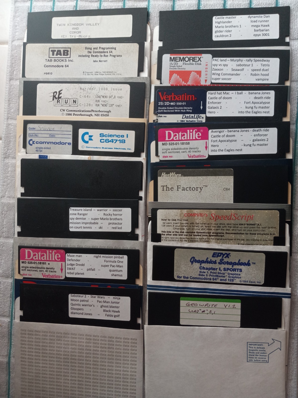 Commodore 64 - - - 70 each 5 1/4\ Commodore 64 - - - 70 each 5 1/4\