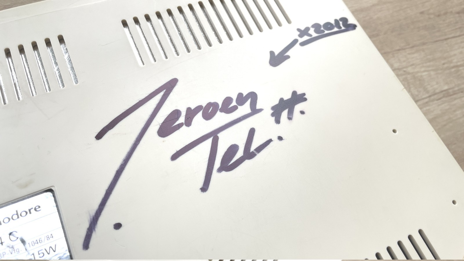 Commodore 64C personally signed by Jeroen Tel Commodore 64C personally signed by Jeroen Tel