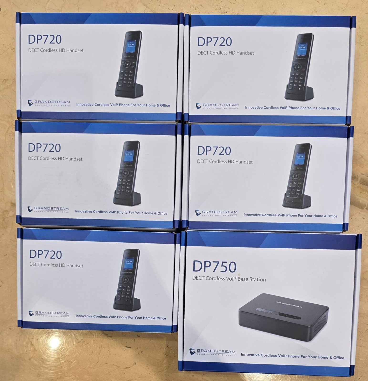5 Grandstream DP720 DECT Cordless HD VoIP Telephone Handset + DP750 Base Bundle 5 Grandstream DP720 DECT Cordless HD VoIP Telephone Handset + DP750 Base Bundle