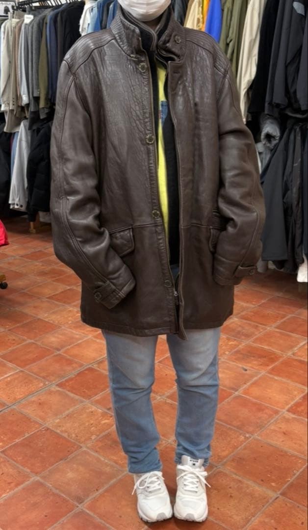 Vintage Rare Zealand Lamb Leather Jacket, Leather Coat 60