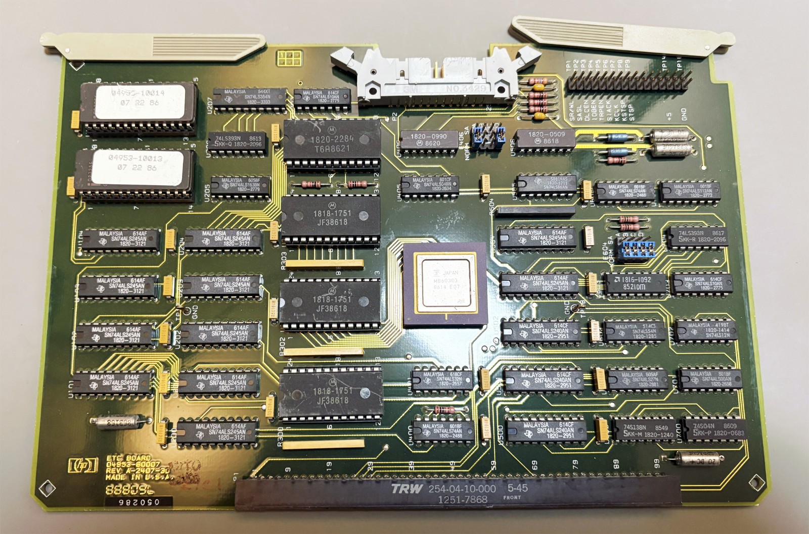 Vintage HP 04953 CRT 1 Controller Card PCB, Circuit Board, Module