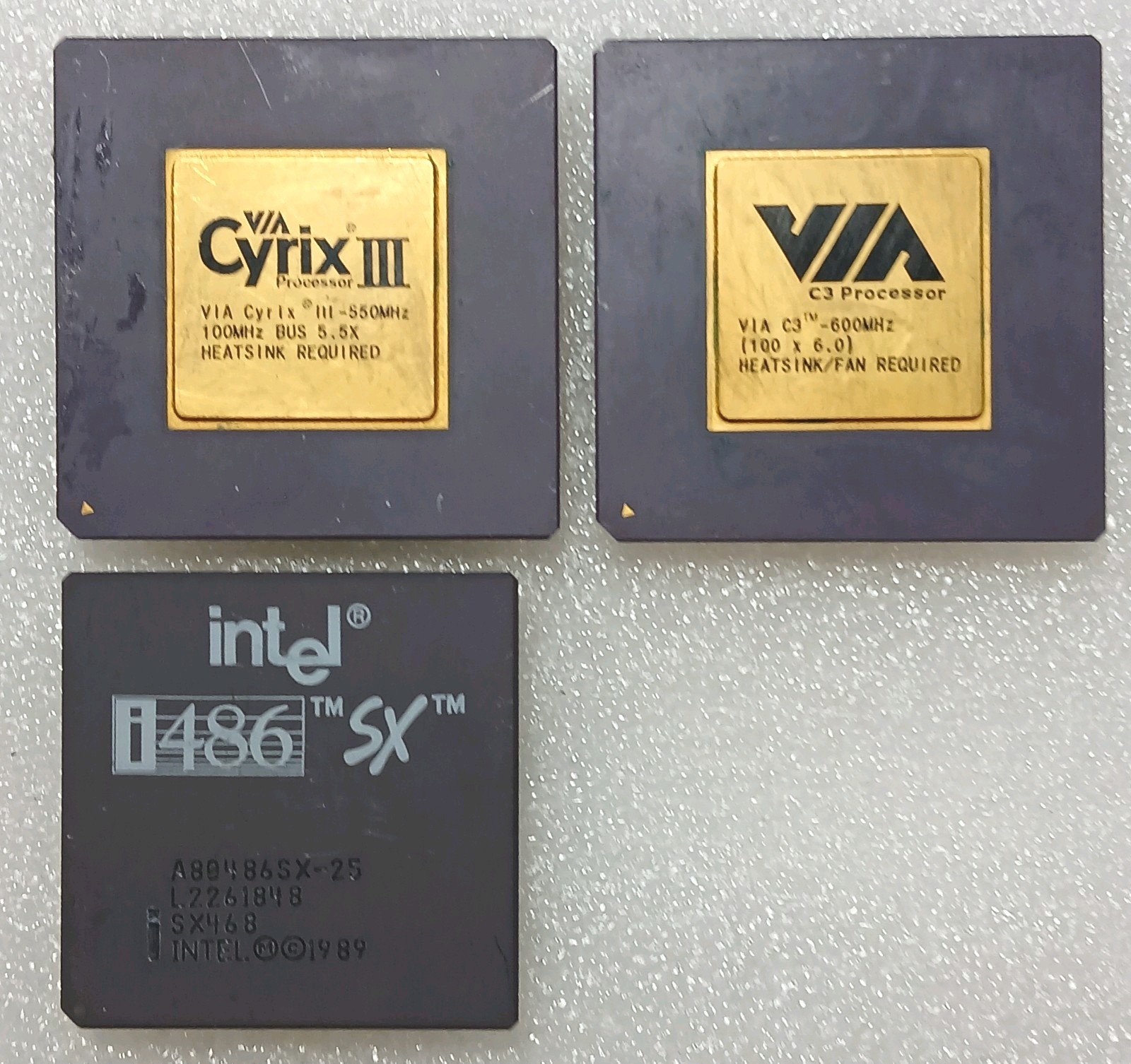Lot of Vintage Computer CPUs Cyrix Intel Lot of 3 - Untested As-Is Parts