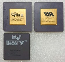 Lot of Vintage Computer CPUs Cyrix Intel Lot of 3 - Untested As-Is Parts picture