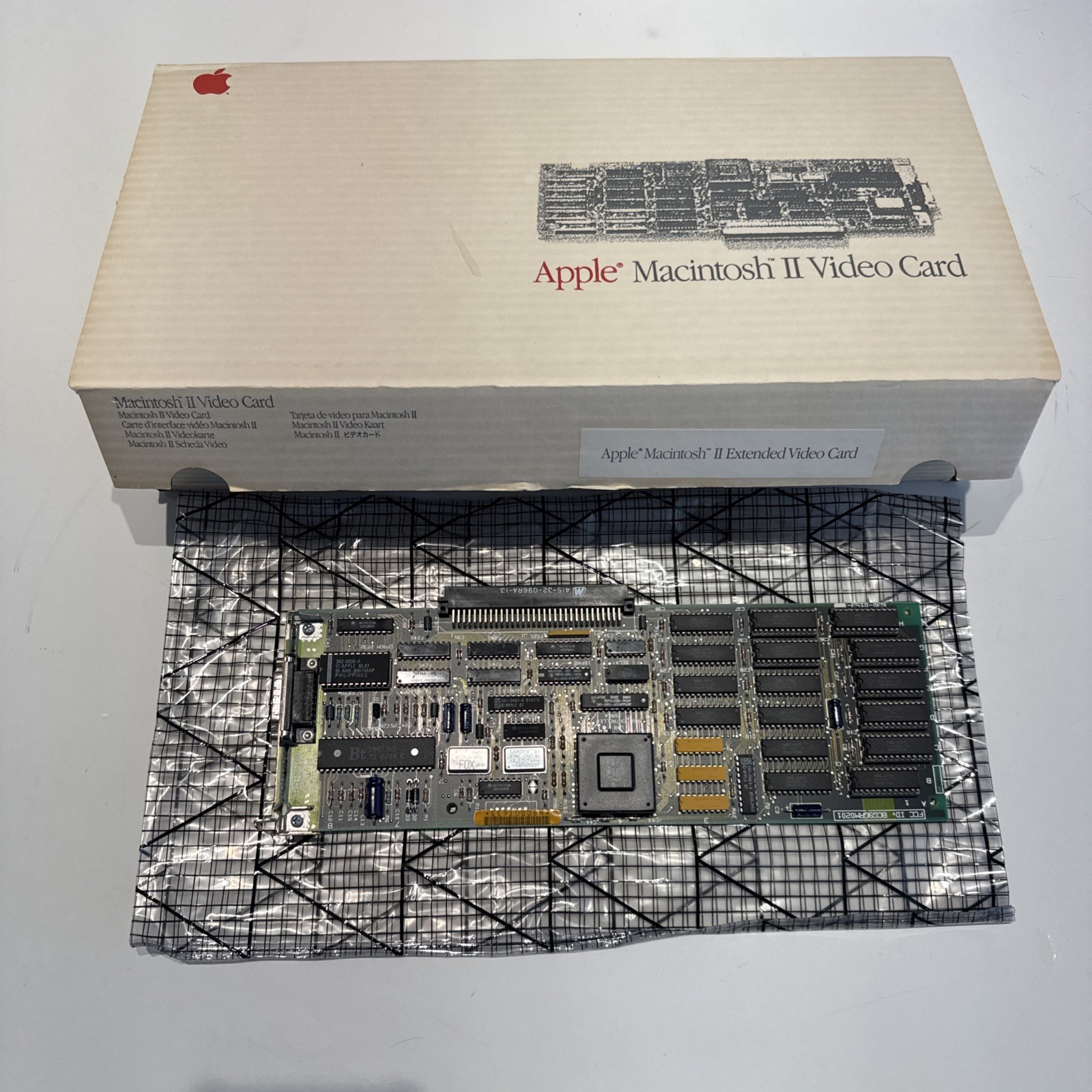 Apple Macintosh II Extended Video Card 820-0198-C 630-0153 NuBus w/ Box Vintage