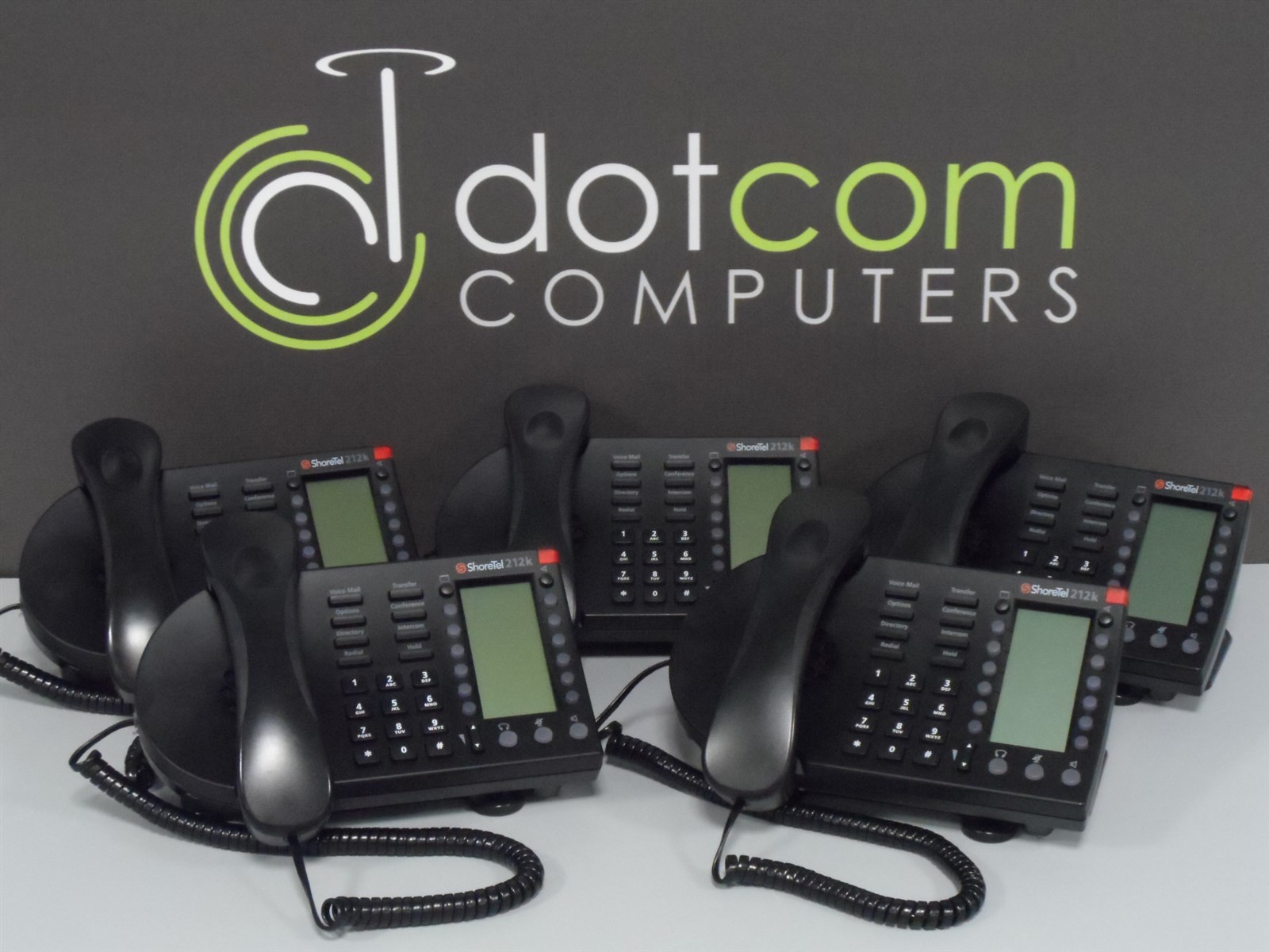 SHORETEL Lot 5x IP 212K Voip IP212K Black Display Phone Refurbdd Warranty