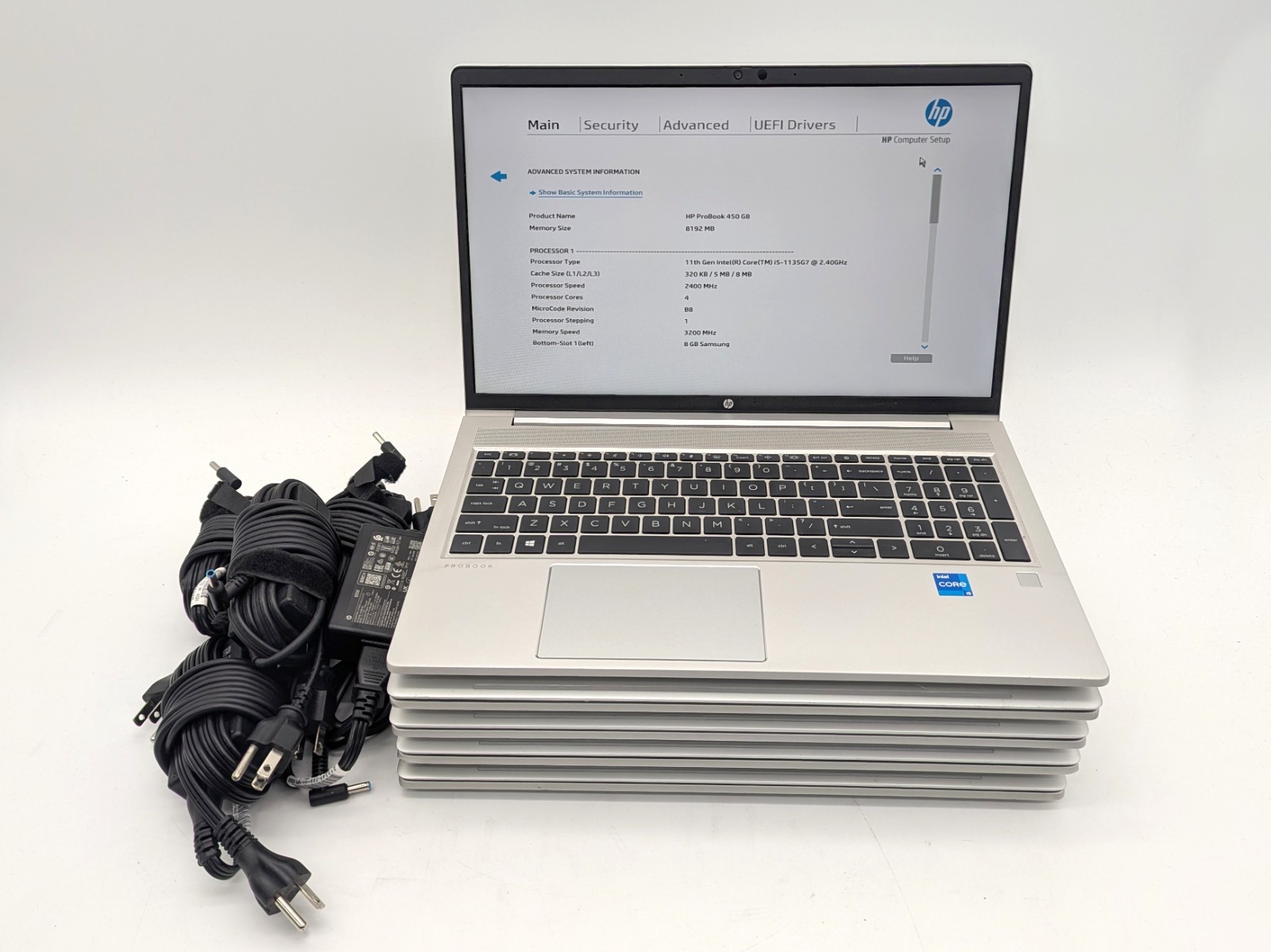Lot of 5 HP ProBook 450 G8 - 15.6 Lot of 5 HP ProBook 450 G8 - 15.6