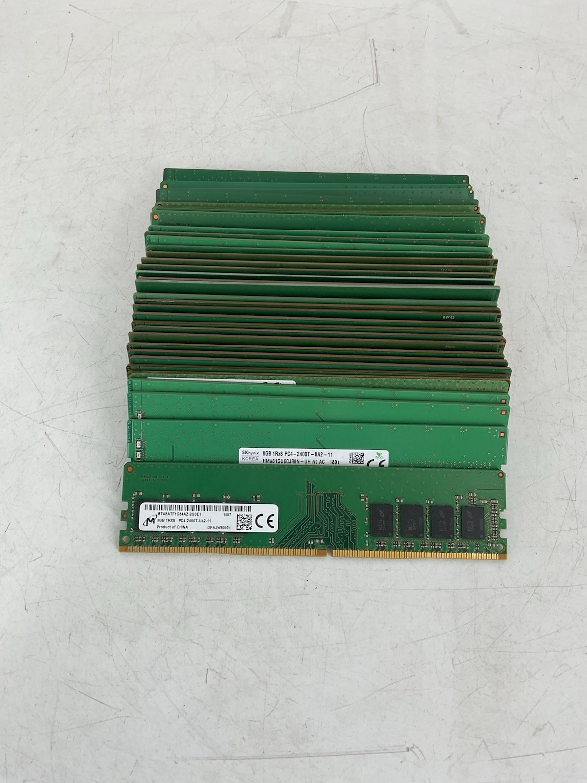 Lot of 35 Mixed 8GB DDR4 Ram Sticks Desktop Mixed Brands & Speeds - All Tested Lot of 35 Mixed 8GB DDR4 Ram Sticks Desktop Mixed Brands & Speeds - All Tested