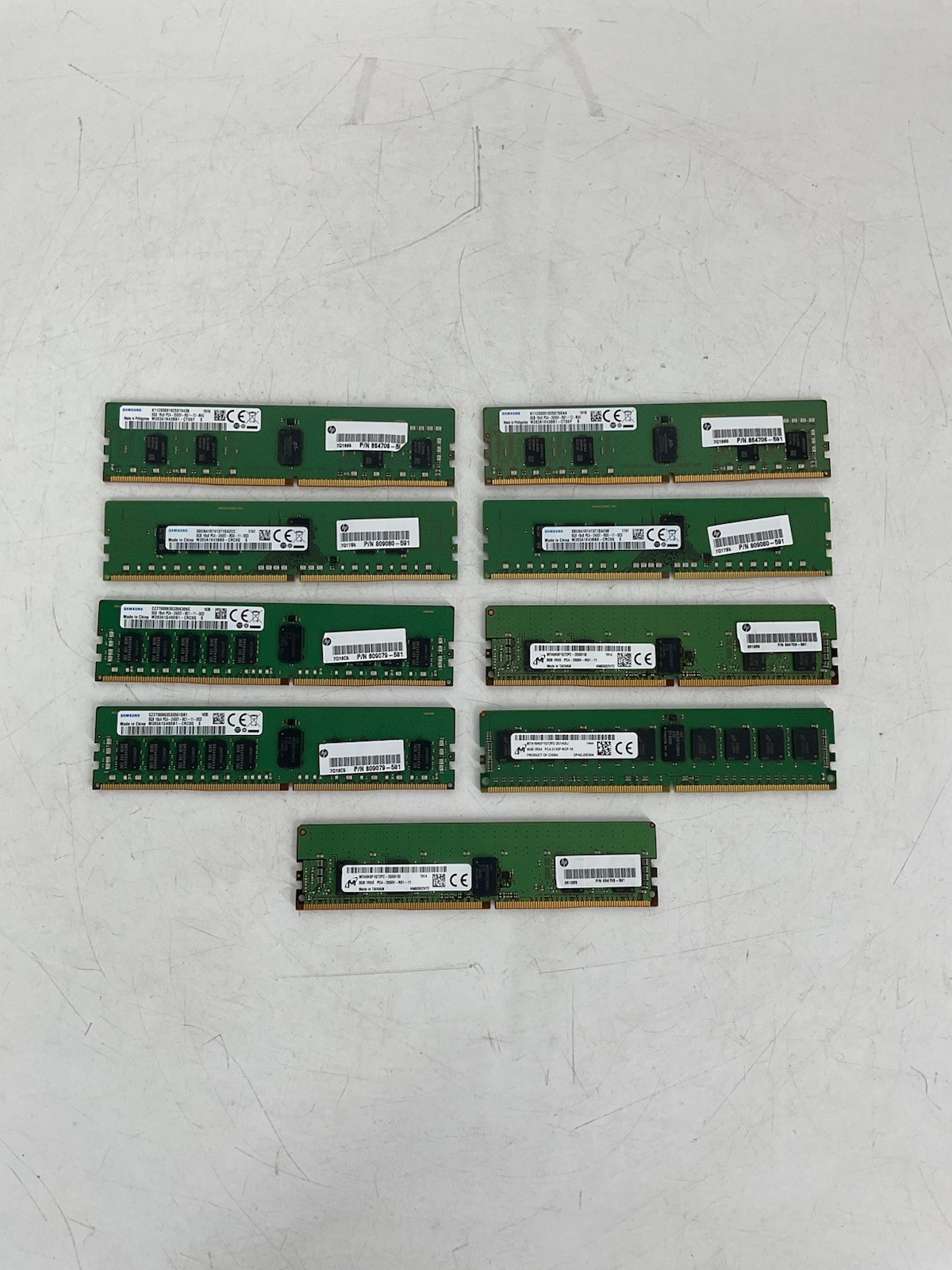 LOT OF 9 HP OEM 8GB DDR4 ECC RDIMM Server RAM 72GB 2400/2666MHz LOT OF 9 HP OEM 8GB DDR4 ECC RDIMM Server RAM 72GB 2400/2666MHz