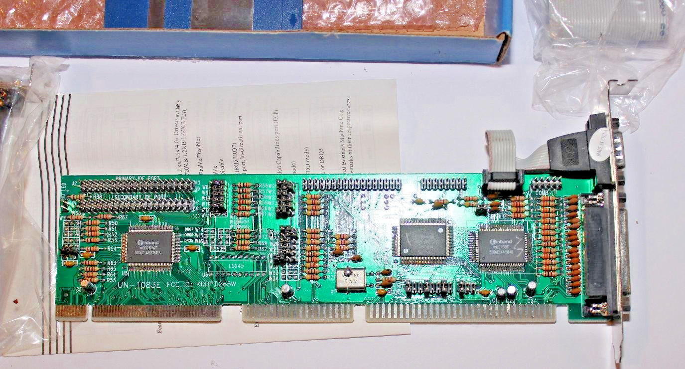Vintage UN-1083E -IDE  VL -Bus Super I/O Card   NIB