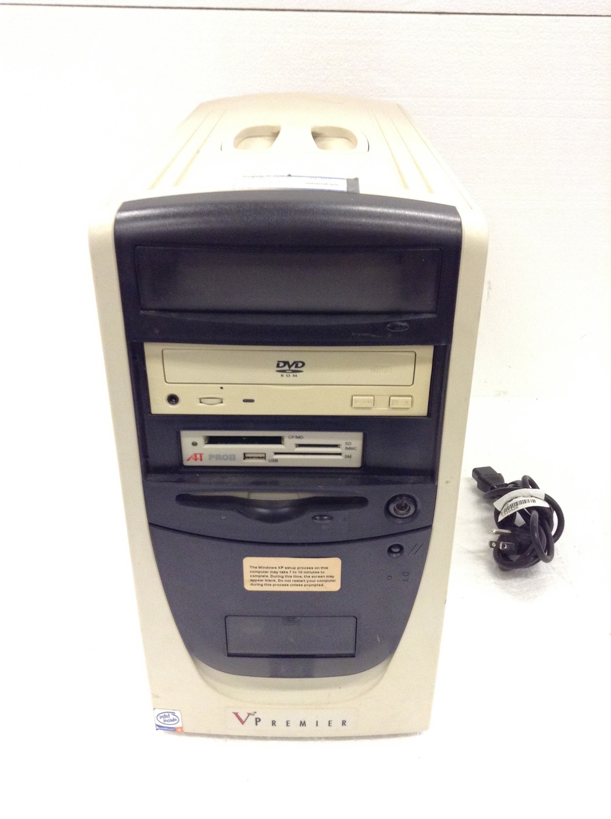 V2 Premier 9120 Vintage PC Pentium 4 2.4GHz w / 256MB RAM CD-RW Floppy NO HDD V2 Premier 9120 Vintage PC Pentium 4 2.4GHz w / 256MB RAM CD-RW Floppy NO HDD