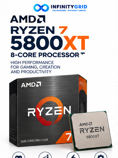 NEW AMD Ryzen 7 5800XT 8-Core 16-Thread 4.8GHz AM4 Desktop Processor CPU NEW AMD Ryzen 7 5800XT 8-Core 16-Thread 4.8GHz AM4 Desktop Processor CPU