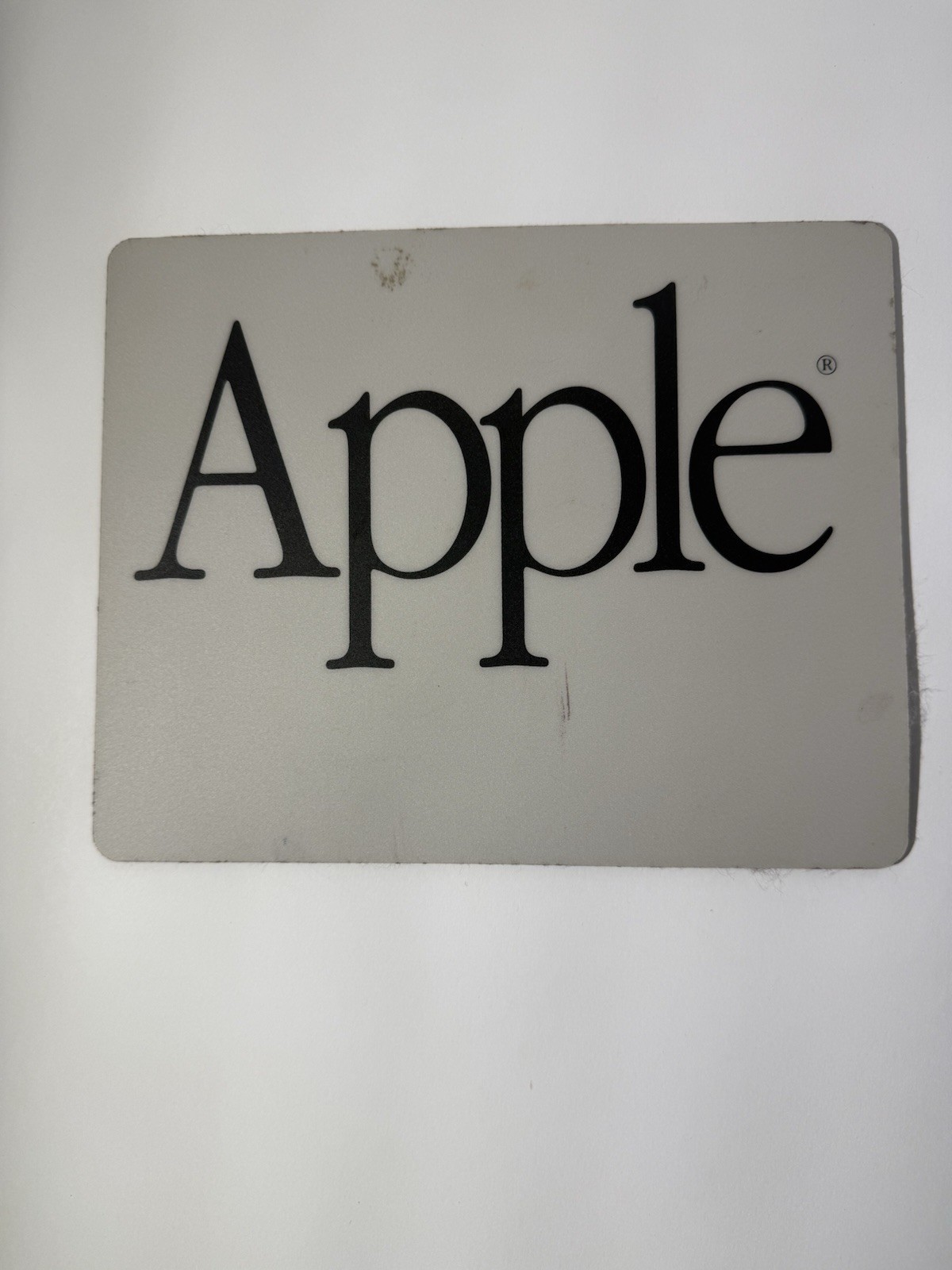 Vintage Apple Computer Mouse Pad Gray Black Spell Out Garamond Logo Retro Mac Vintage Apple Computer Mouse Pad Gray Black Spell Out Garamond Logo Retro Mac