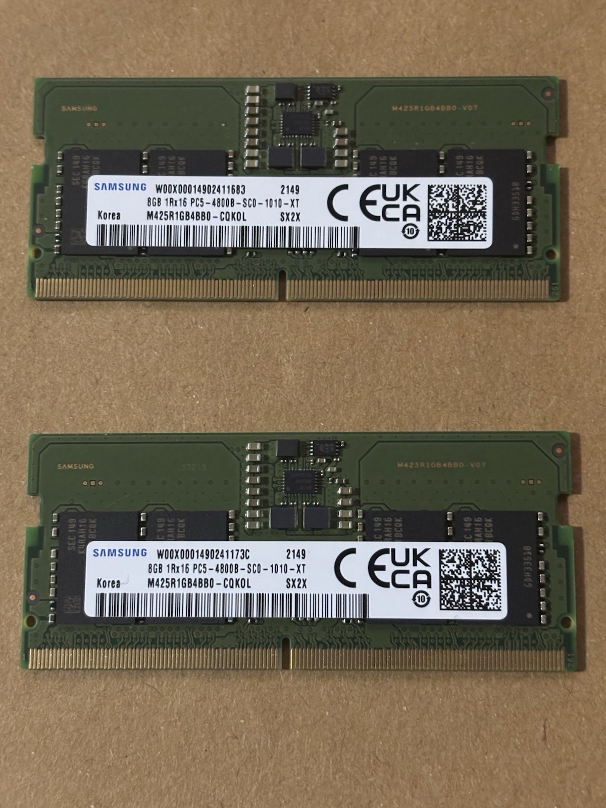 Samsung 16GB (2x8GB) DDR5 4800MHz PC5-4800B Laptop RAM SODIMM Samsung 16GB (2x8GB) DDR5 4800MHz PC5-4800B Laptop RAM SODIMM