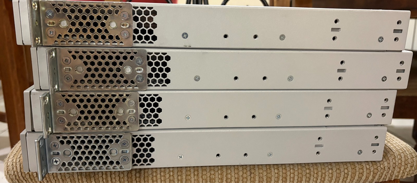 LOT OF 4 Cisco Catalyst C9300-24P 24-Port PoE+ Network Switches w/ NM-8X Modules LOT OF 4 Cisco Catalyst C9300-24P 24-Port PoE+ Network Switches w/ NM-8X Modules