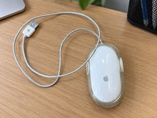 Vintage Apple Pro Mouse M5769 Clear White Wired USB Optical Mac picture