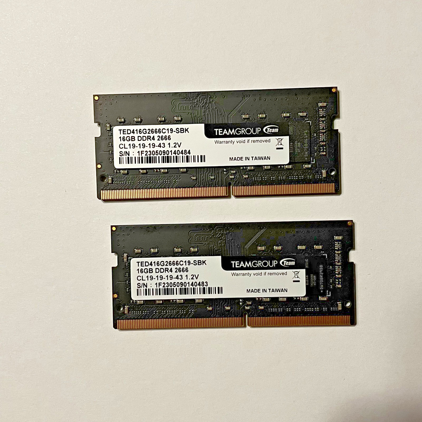 Teamgroup 32GB DDR4 SODIMM RAM (2x16GB) - TED416G2666C19-SBK