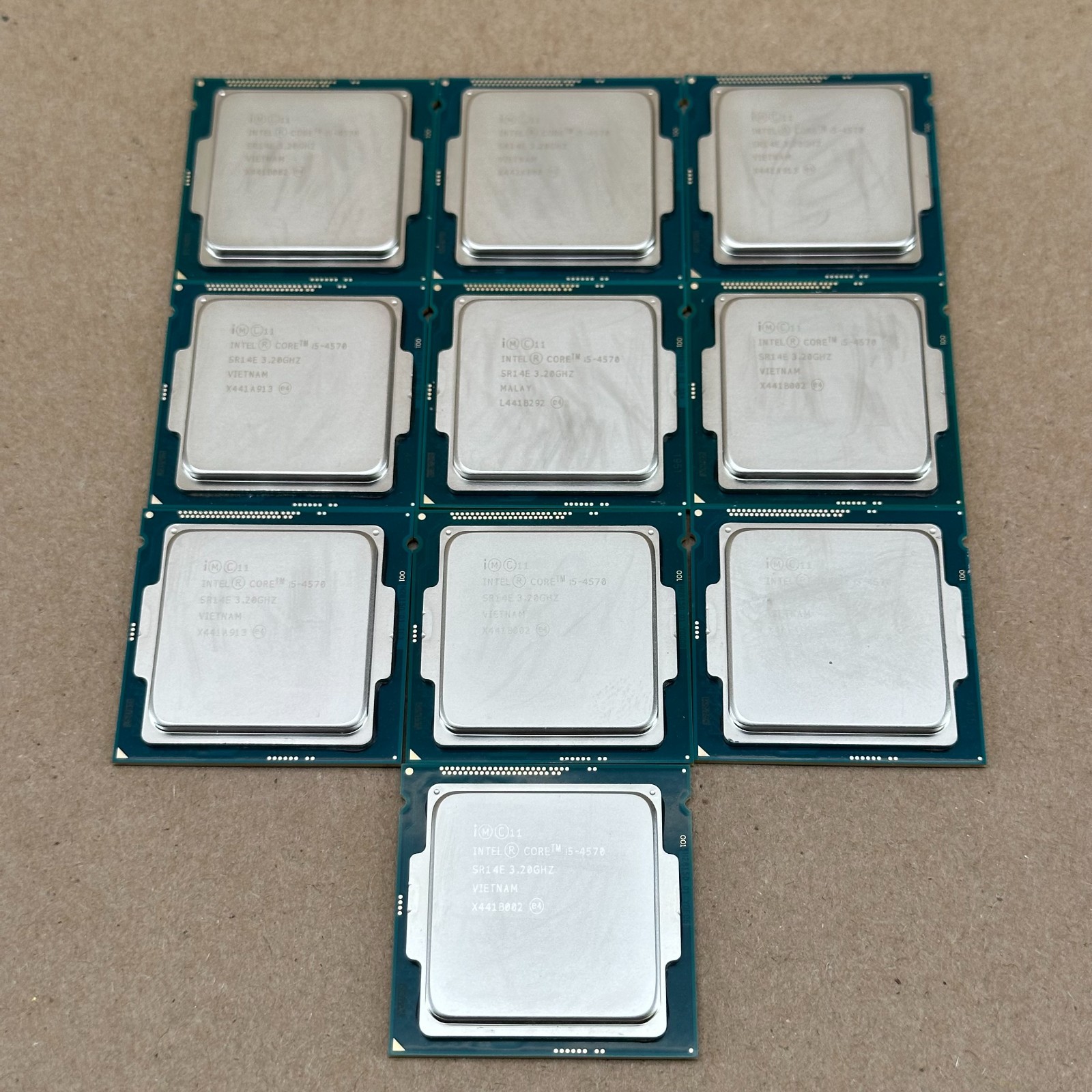 Lot of 10 Intel Core i5-4570 3.20GHz Quad-Core LGA1150 Desktop CPU Processors Lot of 10 Intel Core i5-4570 3.20GHz Quad-Core LGA1150 Desktop CPU Processors