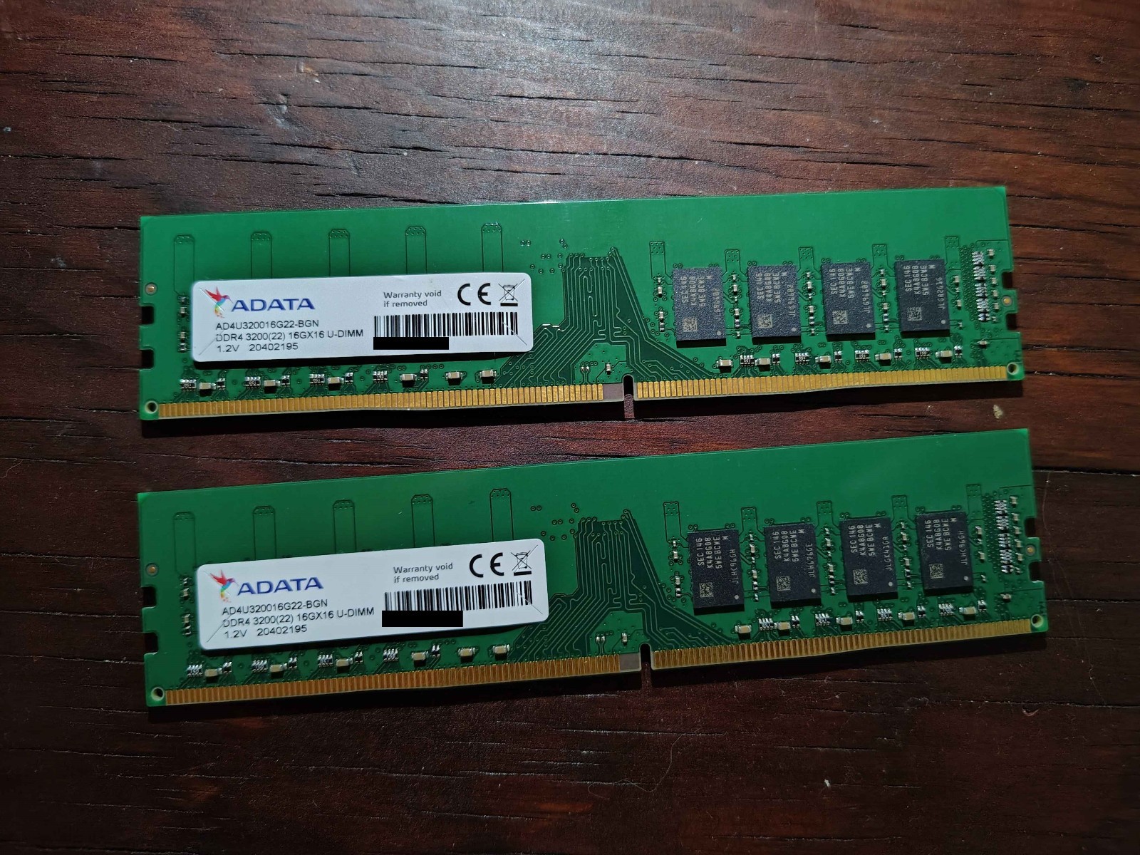 ADATA 32GB (2x16GB) DDR4 3200 MHz Desktop UDIMM RAM AD4U320016G22-BGN ADATA 32GB (2x16GB) DDR4 3200 MHz Desktop UDIMM RAM AD4U320016G22-BGN