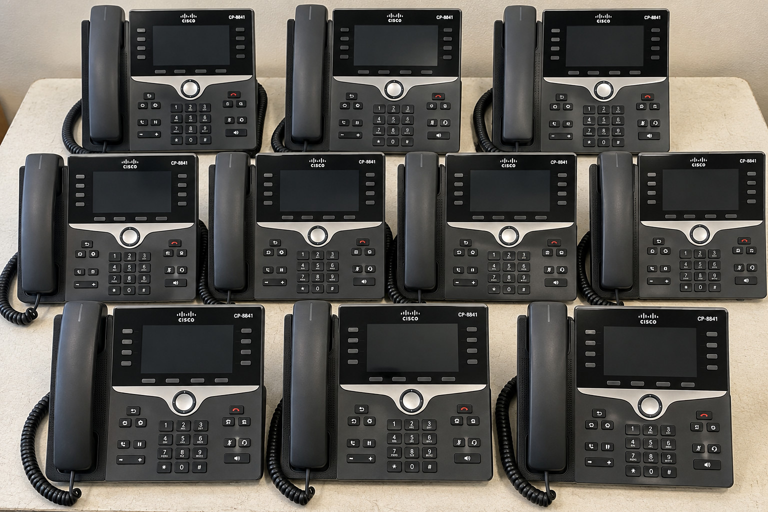 LOT OF 10 - Cisco CP-8841-3PW-NA-K9 IP Phone 8841 MPP Multiplatform VoIP LOT OF 10 - Cisco CP-8841-3PW-NA-K9 IP Phone 8841 MPP Multiplatform VoIP