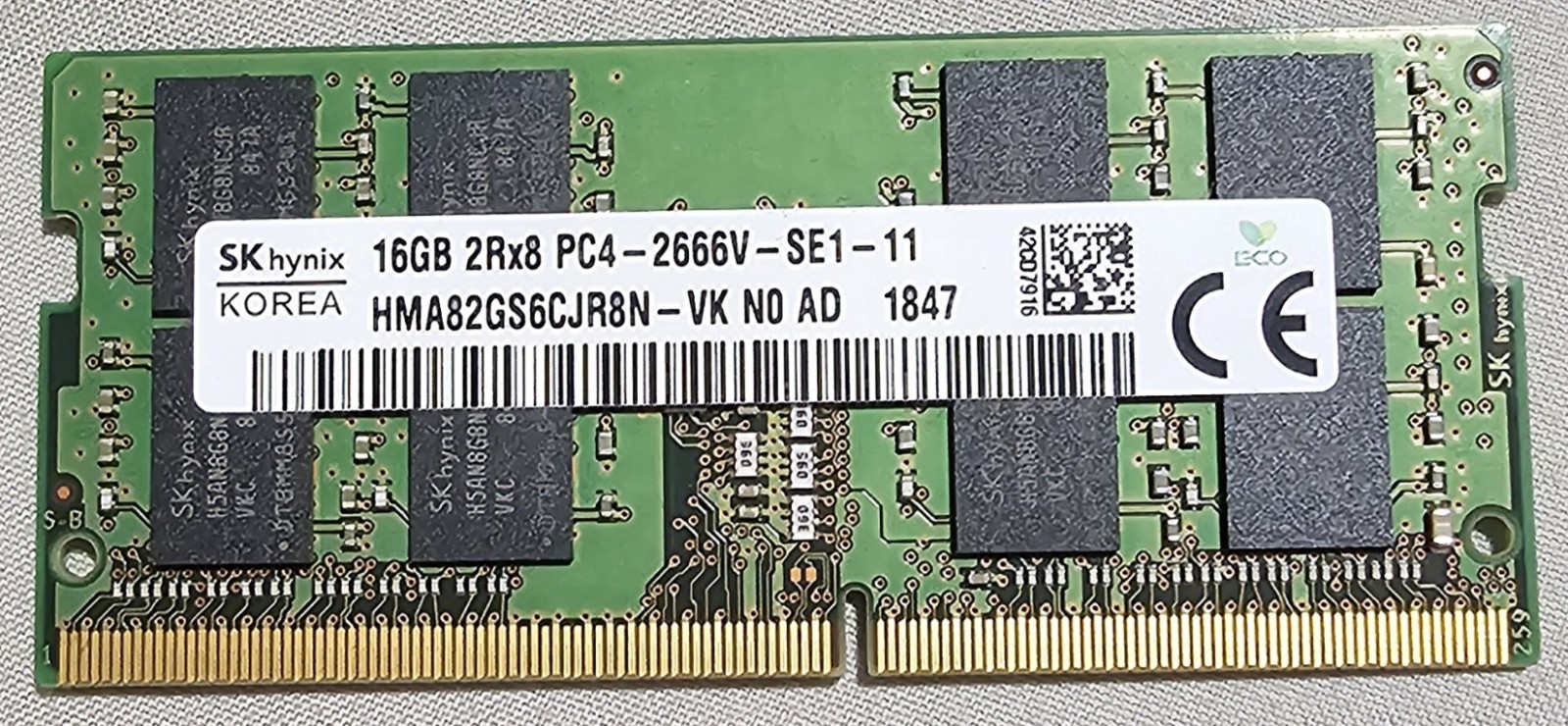 DDR4 RAM LOT 16GB 2RX8 PC4-2666V AND 8GB PC4 2400T DDR4 RAM LOT 16GB 2RX8 PC4-2666V AND 8GB PC4 2400T