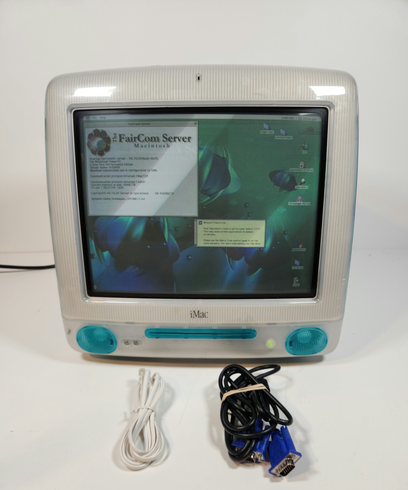 Apple iMac G3 Blueberry M5521 CRT Desktop Vintage Bondi Blue **PLEASE READ**