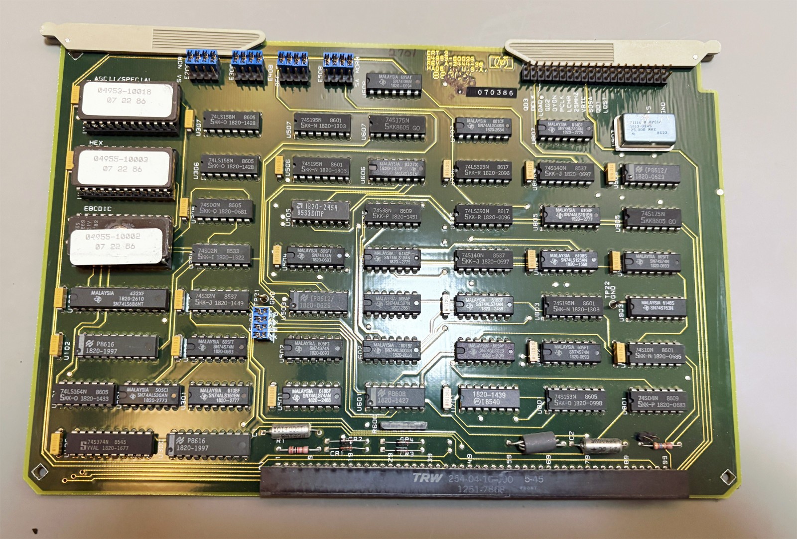 Vintage HP 04953 CRT 2 Controller Card PCB, Circuit Board, Module