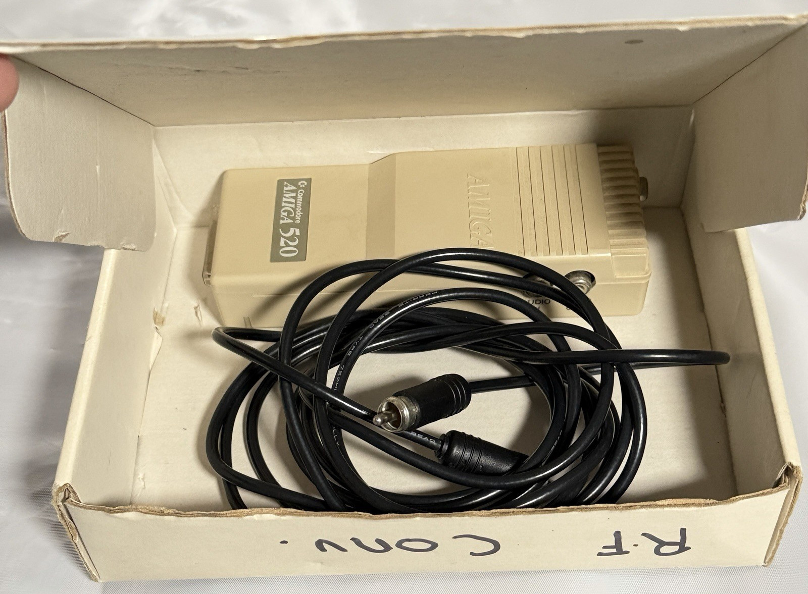 Commodore Amiga 520 A520 RF to Composite Video Adapter w/ Cable & Box Vintage