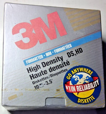 Sealed Vintage 3M 3.5 Floppy Disks 10 Pack IBM Formatted DS HD 1.44MB 1994 NOS picture