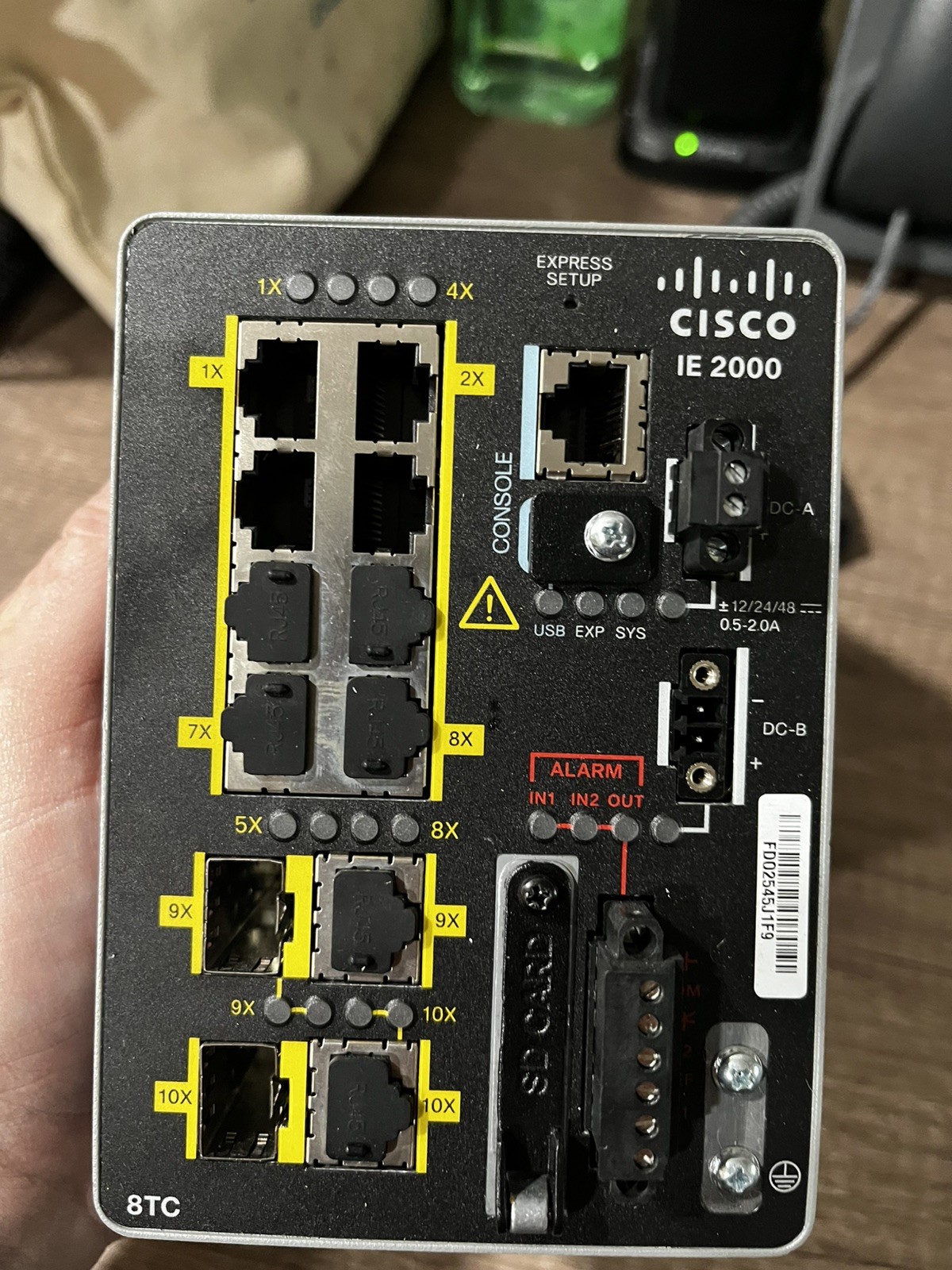 Cisco IE 2000 IE-2000-8TC-G-B 8 Port Industrial Ethernet Switch Open Box