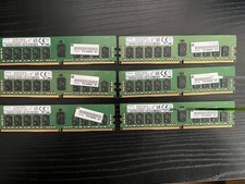 Samsung 96GB DDR4 Lot Of 6, 1Rx4 PC4- 2400T Server Ram M39A2K40BB1-CRC0Q picture
