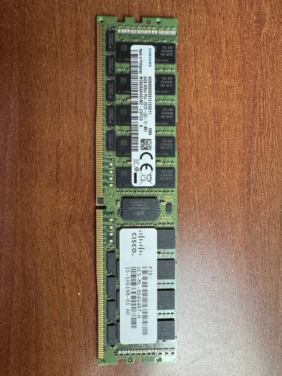Cisco UCS-ML-Y64G4RT-H 64GB DDR4-2933 LRDIMM SN K0RB900093151D7AA3