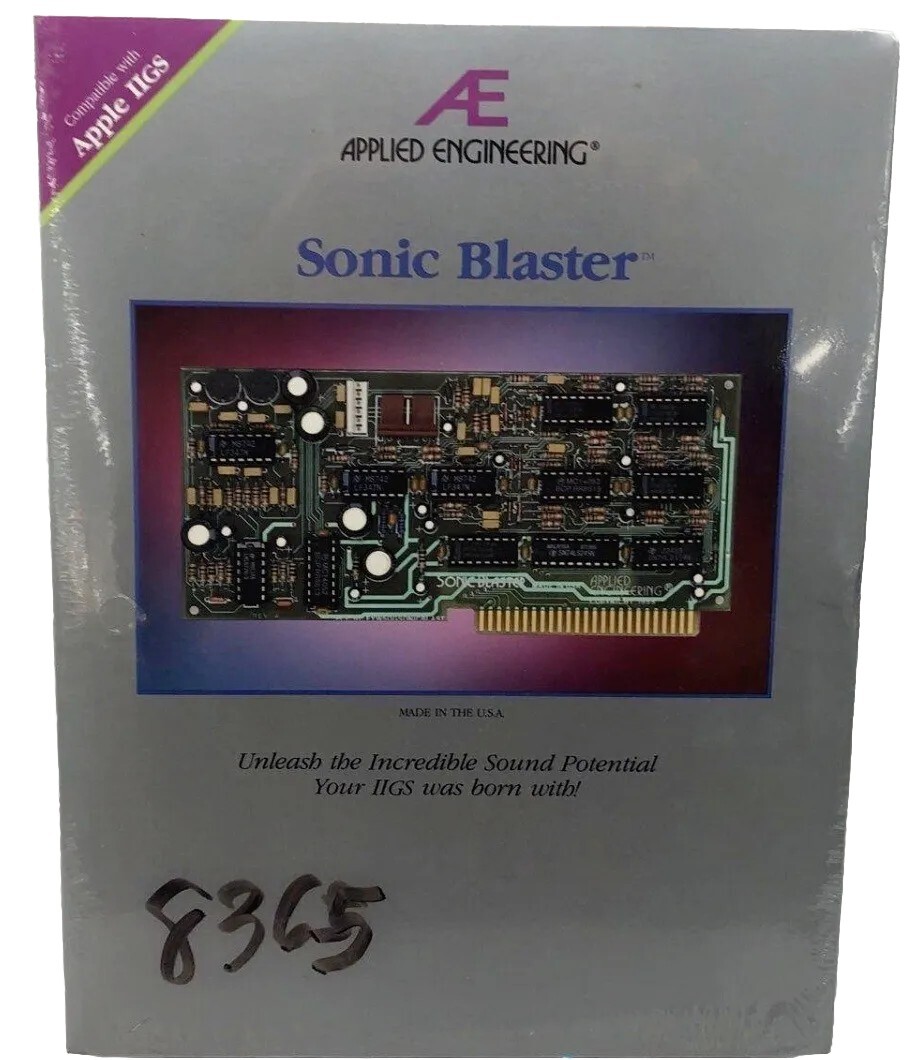 Vintage 1991 Applied Engineering AE Sonic Blaster Apple IIGS Sound Card SEALED Vintage 1991 Applied Engineering AE Sonic Blaster Apple IIGS Sound Card SEALED