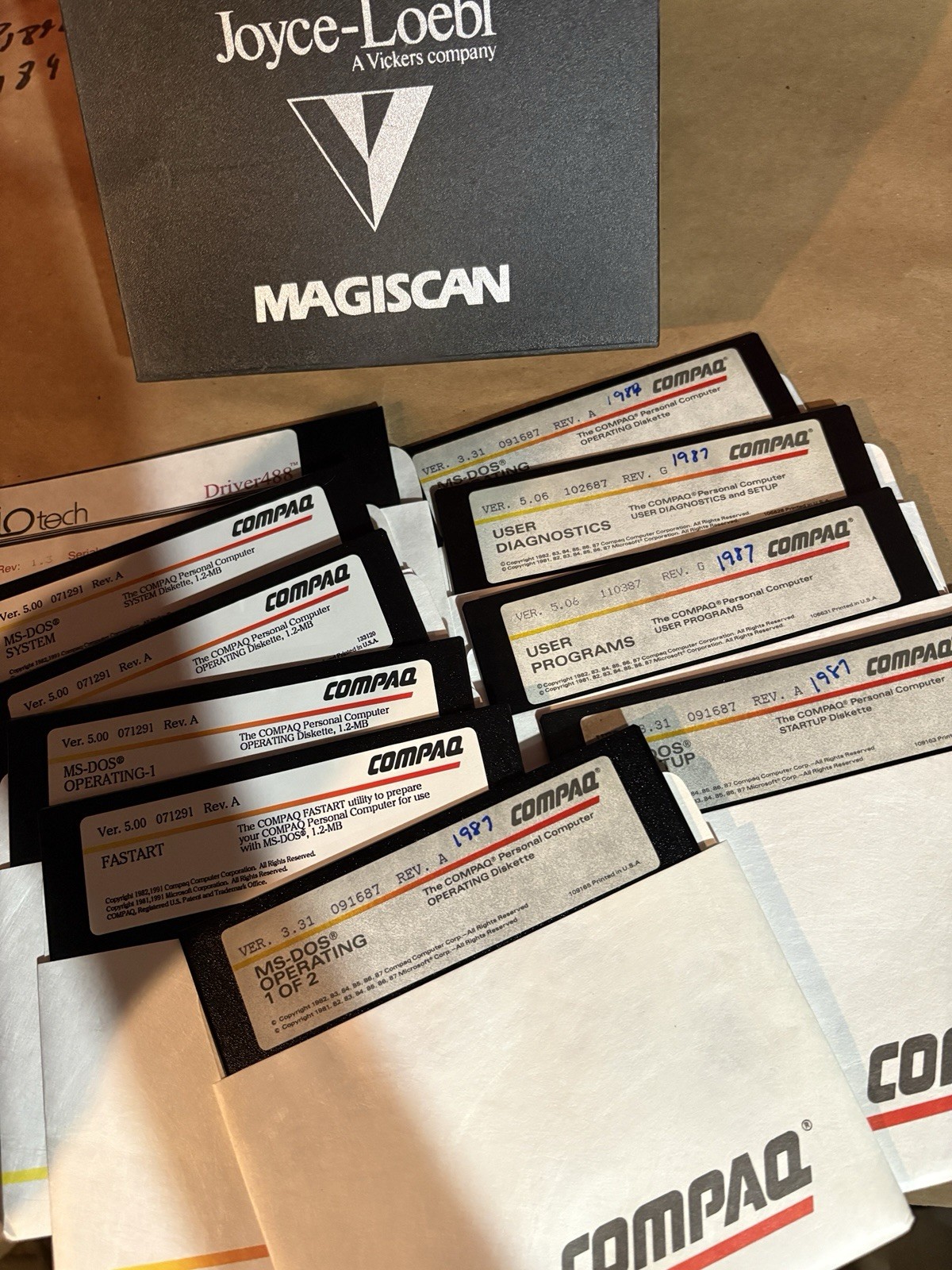Vintage COMPAQ MS-DOS 3.31 5.0 Floppy Disks 1987-1991 Software Lot