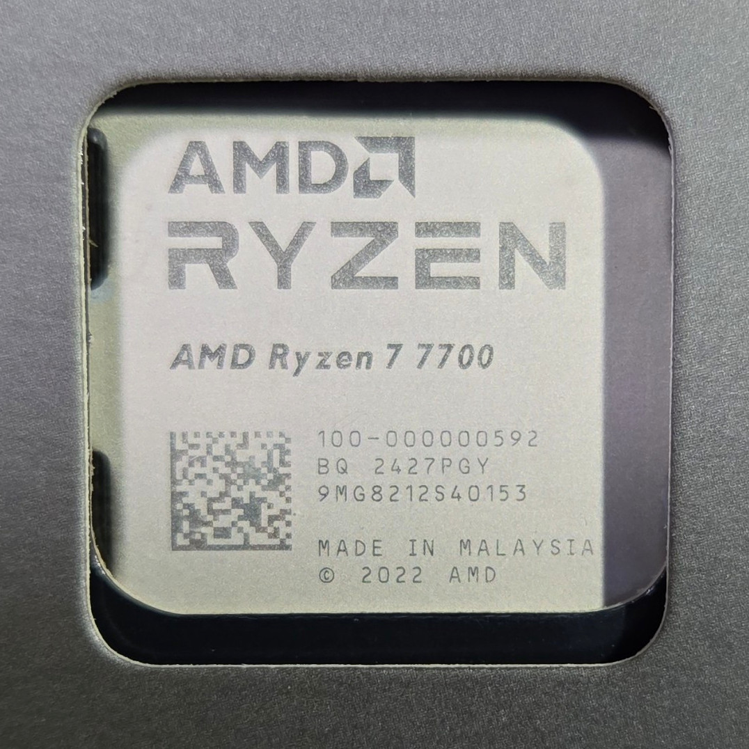 AMD Ryzen 7 7700 8-Core 3.8GHz Socket AM5 CPU w/ Wraith Cooler 100-100000592BOX AMD Ryzen 7 7700 8-Core 3.8GHz Socket AM5 CPU w/ Wraith Cooler 100-100000592BOX