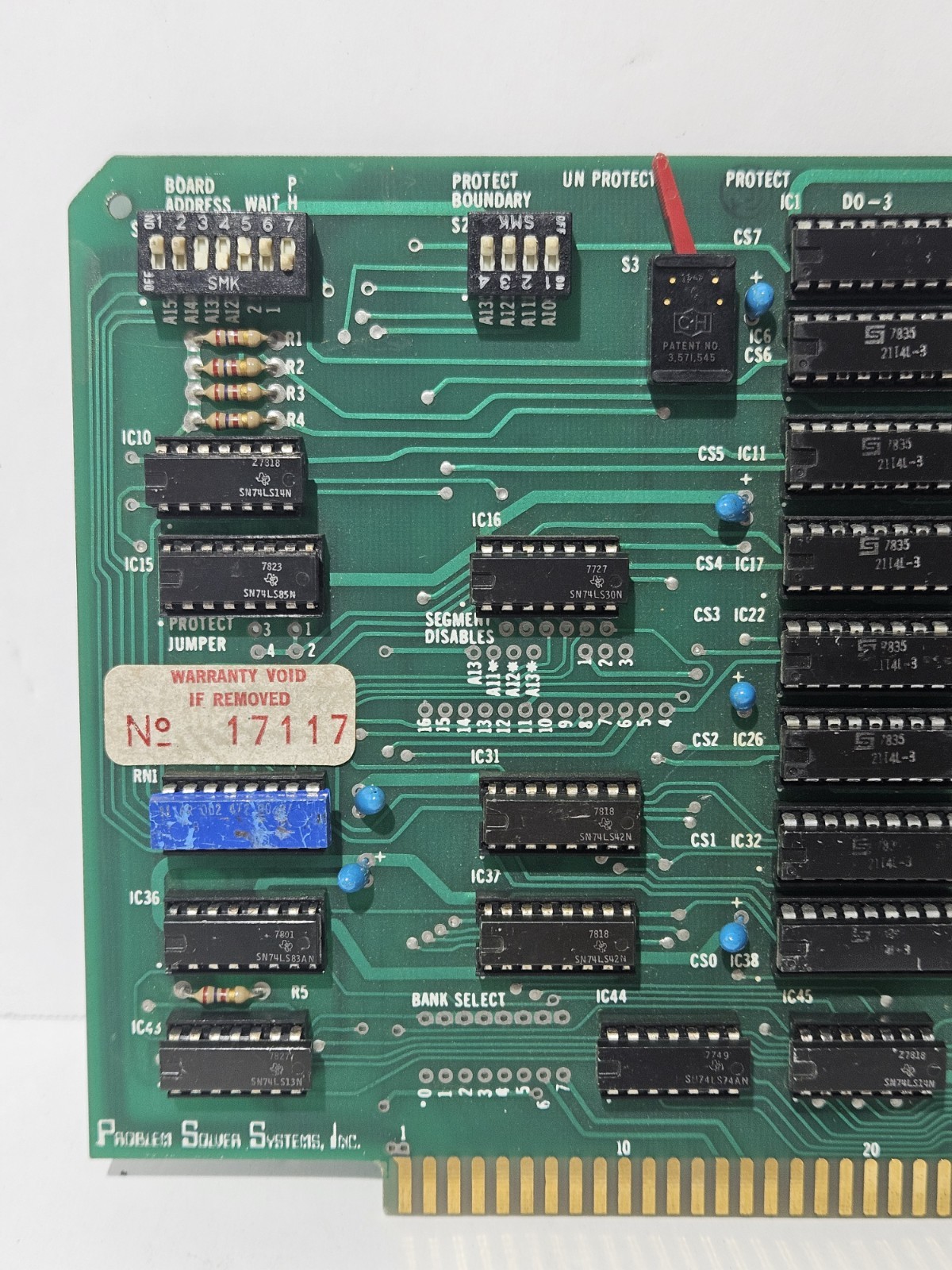 PSS RAM 16 S-100 MEMORY BOARD  VINTAGE