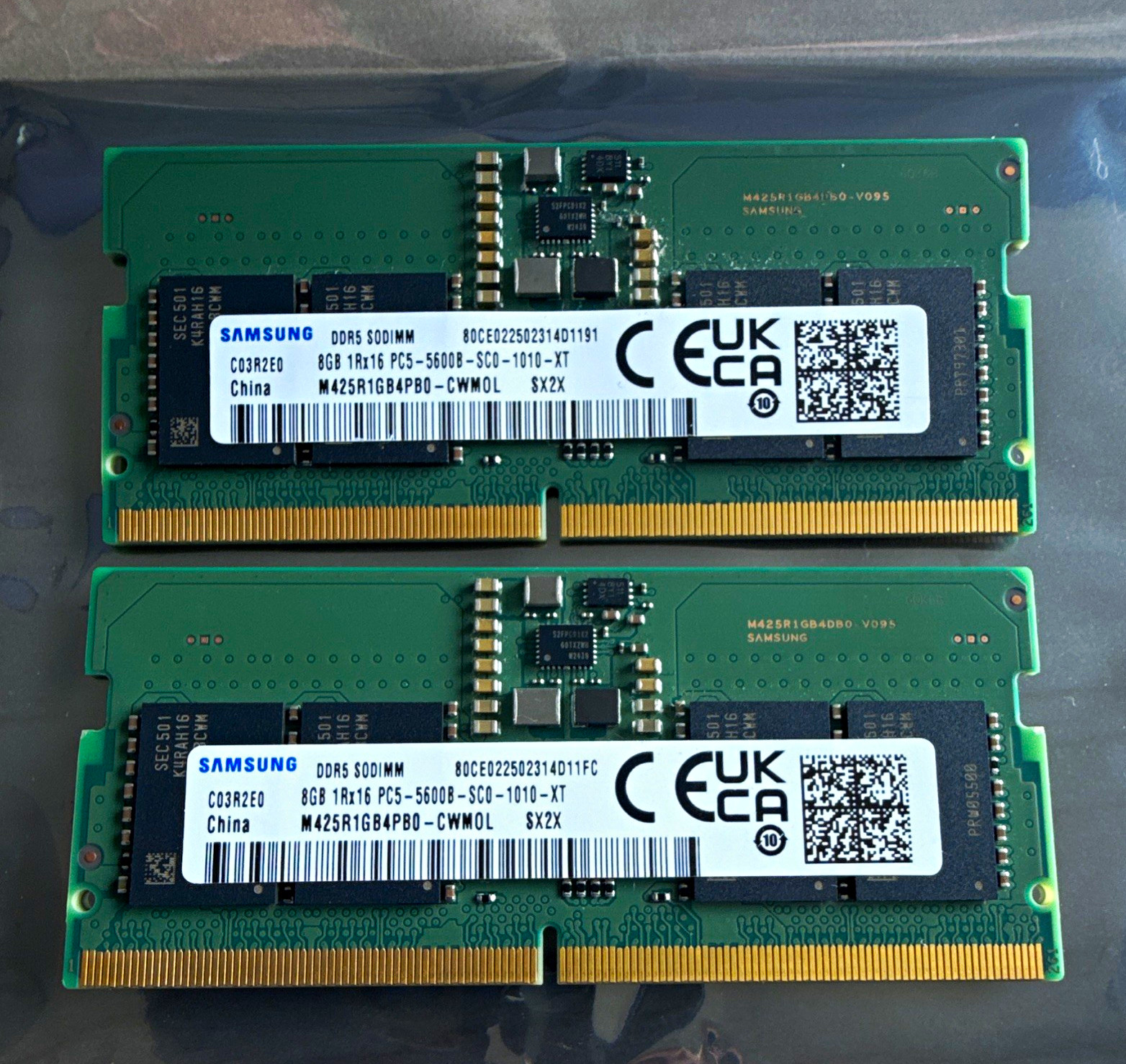 Samsung 16GB (2x8GB) DDR5 SO-DIMM PC5-5600B 262-Pin RAM M425R1GB4PB0