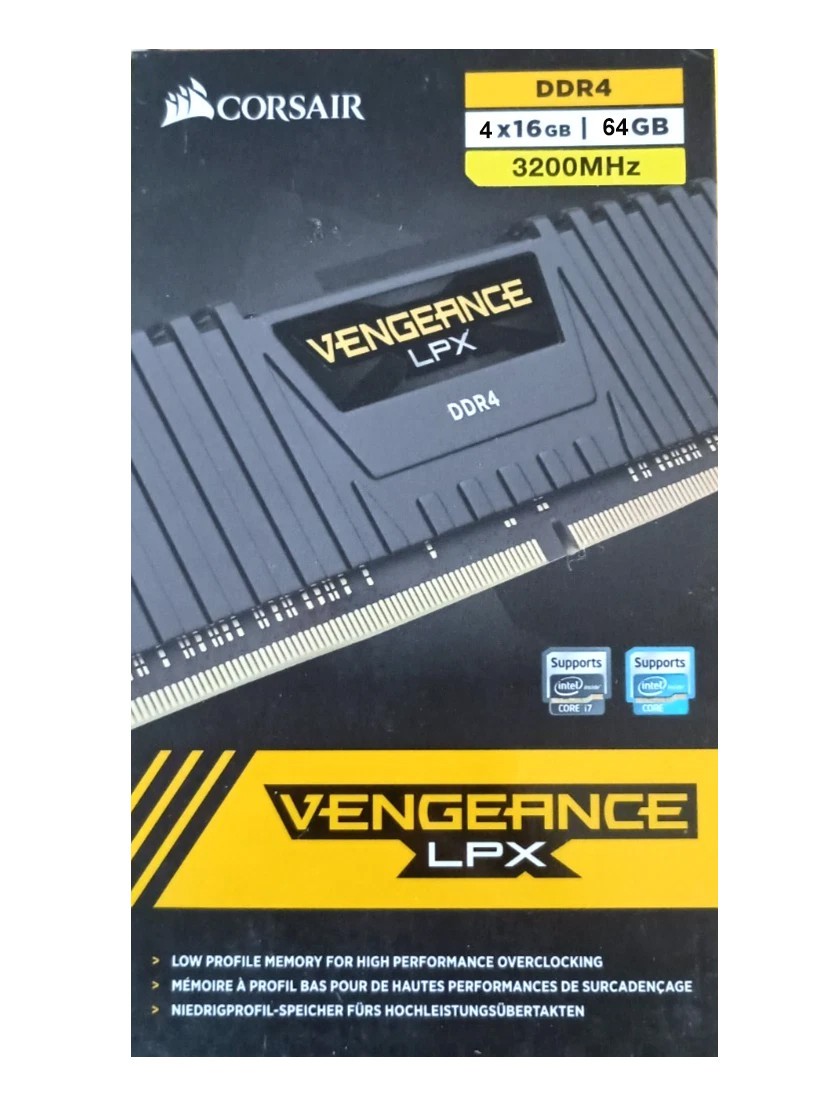 CORSAIR Vengeance LPX 64GB (4x16GB) DDR4 SDRAM 3200MHz CMK32GX4M2E3200C16