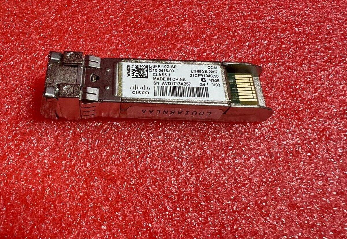 Cisco SFP-10G-SR V03 850nm 10GBASE-SR SFP+ MMF 10-2415-03 Transceiver